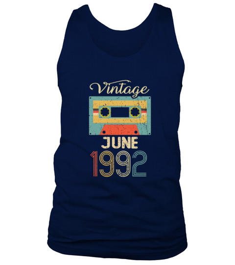 Vintage June 1992 30th Birthday 30 Year Gift Tank Top Unisex