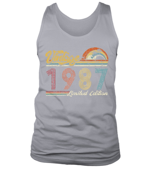 Vintage "Limited Edition" Vintage 1987 Birthday Tank Top Unisex