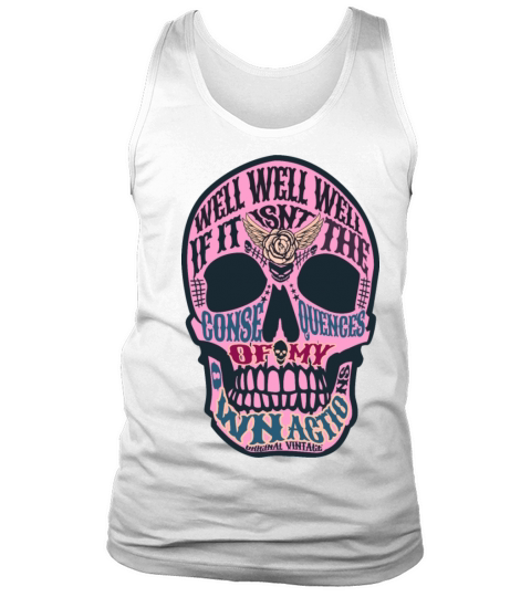 well well consequences meme vintage SKULL HORROR Tank Top Unisex