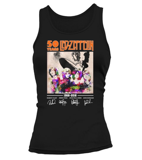 50 years Led Zeppelin art 1968-2018 signatures shirt Tank top Woman