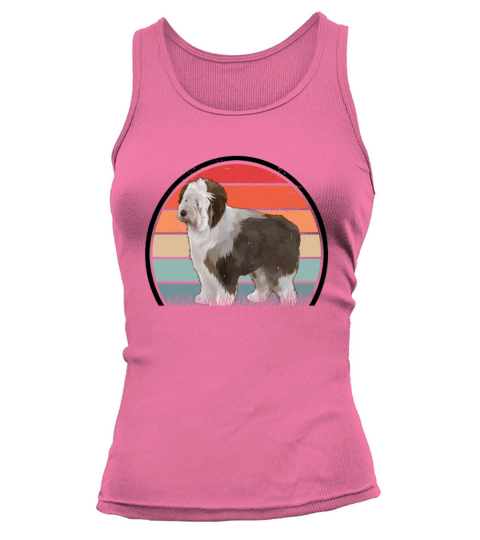 Bobtail Retro Old English Sheepdog Vintage Tank top Woman