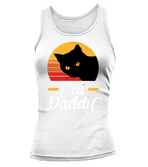 Cat Daddy Vintage Eighties Cat Retro Distressed Tank top Woman