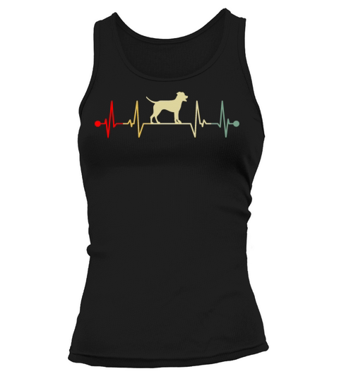 Catahoula Leopard Dog Heartbeat Vintage Gift Tank top Woman