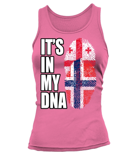 Georgian And Norwegian Mix Heritage DNA Flag Tank top Woman