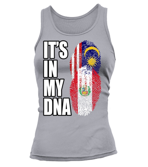 Malaysian And Peruvian Mix Heritage DNA Flag Tank top Woman