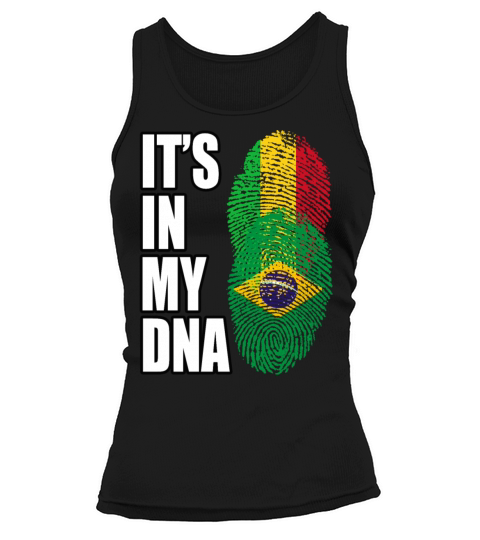 Malian And Brazilian Mix Heritage DNA Flag Tank top Woman