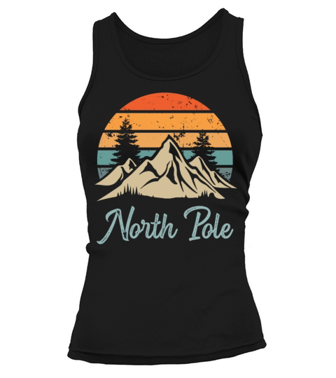 North Pole Retro Vintage Mountain Sunset Outdoors Tank top Woman