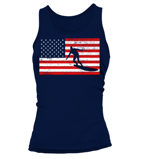 Surfing and USA Flag Tank top Woman