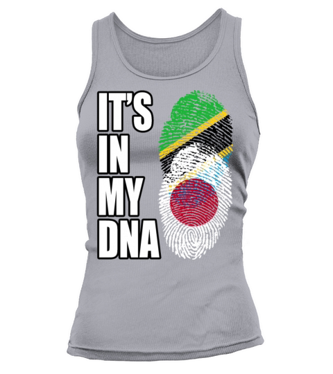 Tanzanian And Japanese Vintage Heritage DNA Flag Tank top Woman
