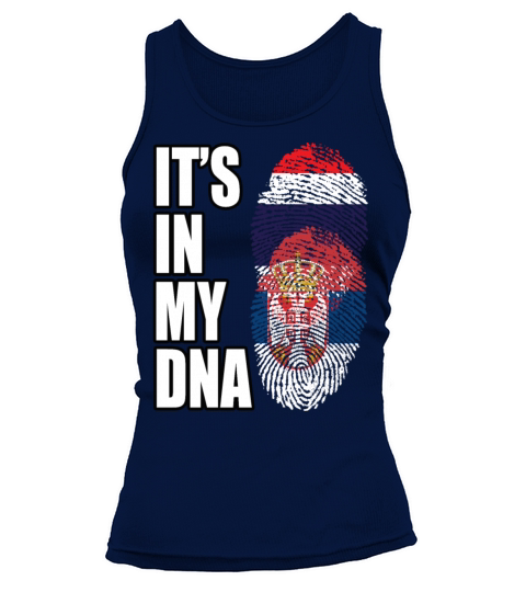 Thai And Serbian Vintage Heritage DNA Flag Tank top Woman
