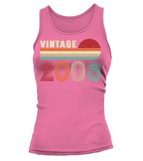 Vintage 2008 Boys Girls 14 Years Old 14th Birthday Tank top Woman