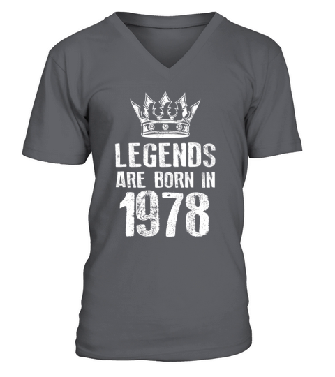 1978 legends born in V-Neck T-shirt