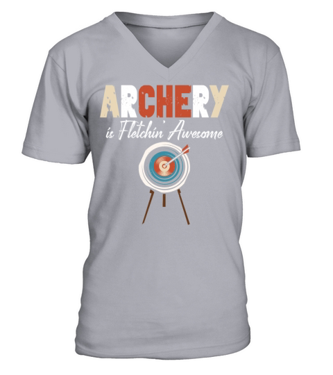 Archery Bow Archer Vintage Target V-Neck T-shirt