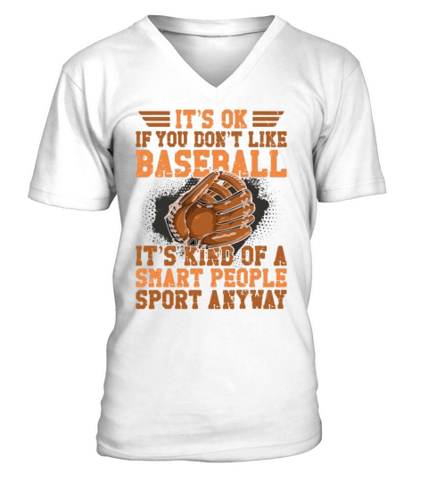 Baseball Fan Vintage Its Ok If V-Neck T-shirt