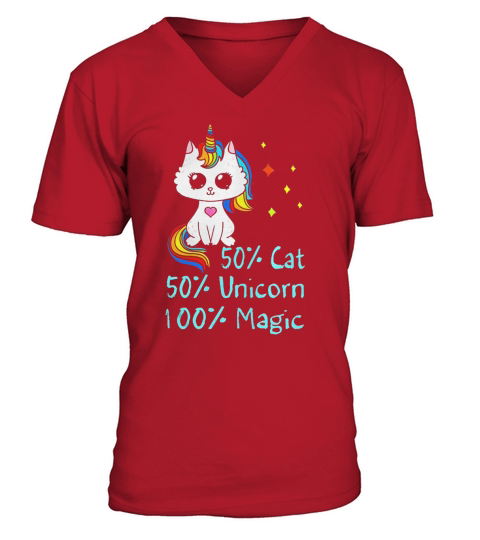 Cat Unicorn V-Neck T-shirt