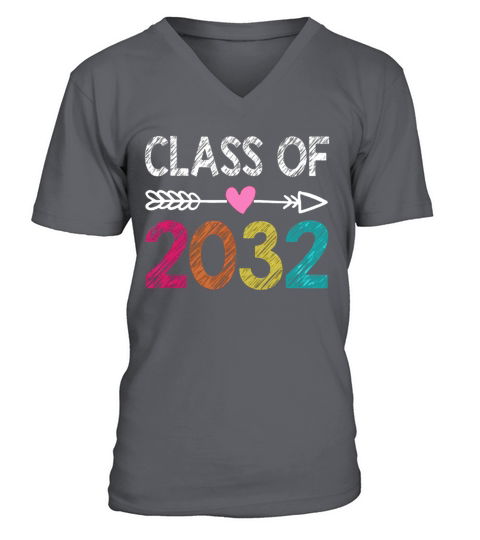 Class Of 2032 Prek Graduate Preschool Graduation V-Neck T-shirt
