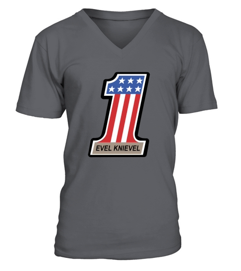 Evel Knievel Logo V-Neck T-shirt