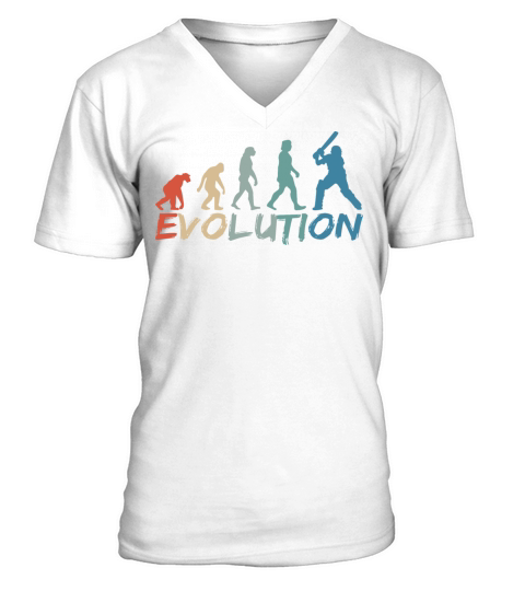 Evolution of Cricket Vintage V-Neck T-shirt