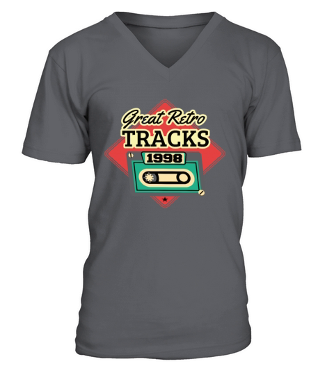 Great Retro Tracks 1998 Cassette Vintage Birthday V-Neck T-shirt