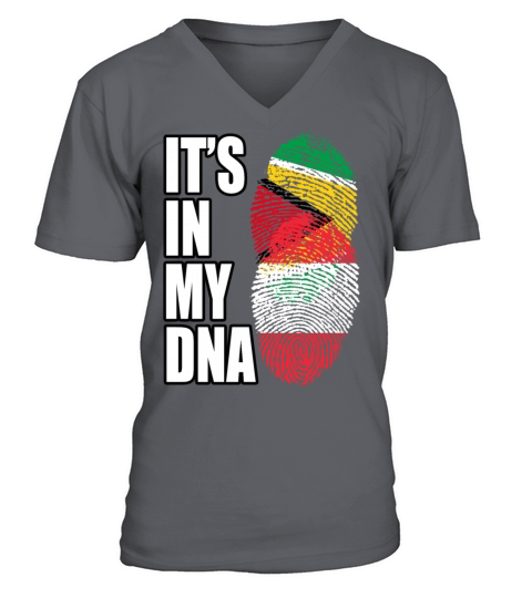 Guyanese And Austrian Mix Heritage DNA Flag V-Neck T-shirt