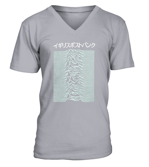 Japanese Joy Division Unknown Pleasures Pulsar Art V-Neck T-shirt