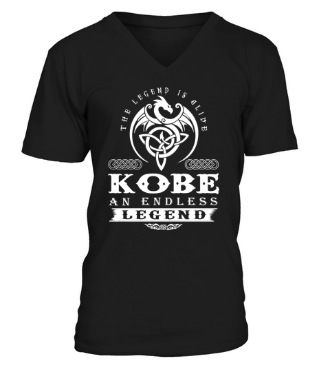 KOBE The Legend Is Alive KOBE An Endless Legend ColorWhite V-Neck T-shirt