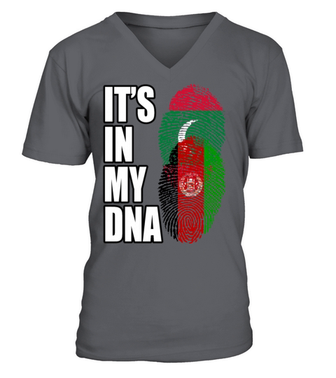 Maldivian And Afghanistan Mix Heritage DNA Flag V-Neck T-shirt
