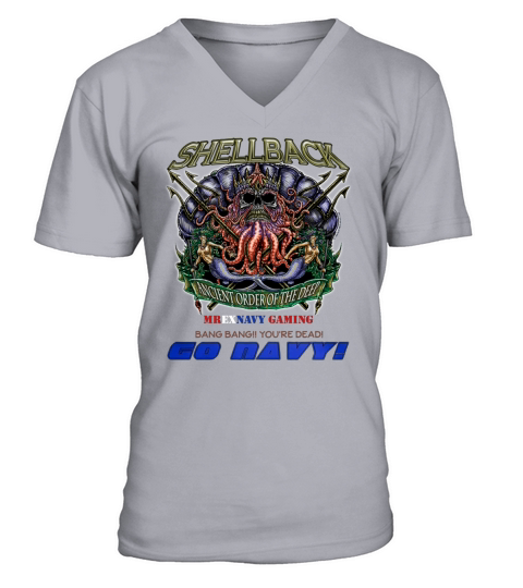 Mr Ex Navy Shellback Go Navy V-Neck T-shirt