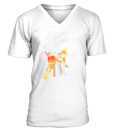 Nike Bugs Bunny Spanking Lola Just Do It V-Neck T-shirt