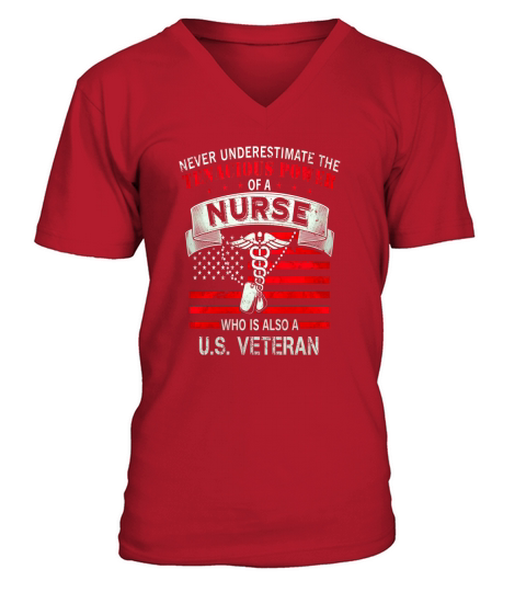 NURSE AND VETERAN Tshirt V-Neck T-shirt