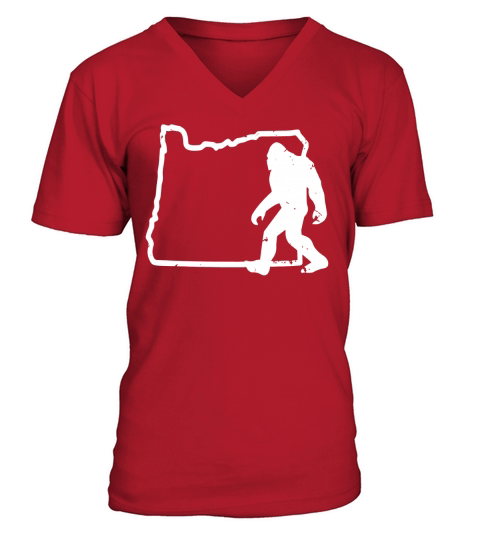 Oregon Bigfoot Hunter Sasquatch Pacific Northwest PNW Tee V-Neck T-shirt