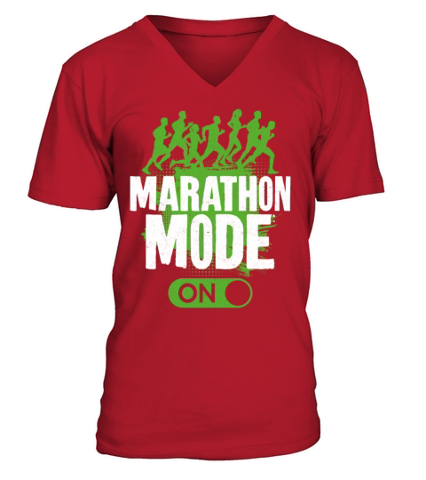 Running Runner Half Marathon V-Neck T-shirt