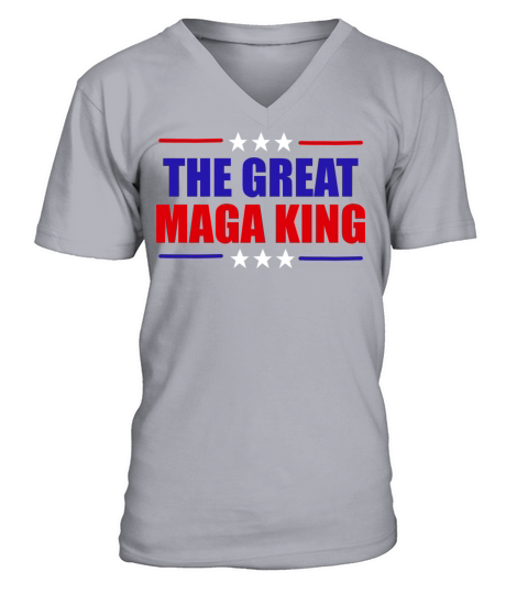 Trump the great Maga king funny anti Biden shirt V-Neck T-shirt