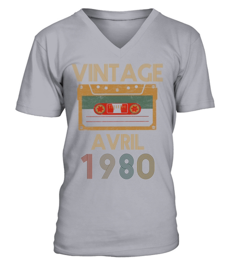 Vintage avril 1980 V-Neck T-shirt