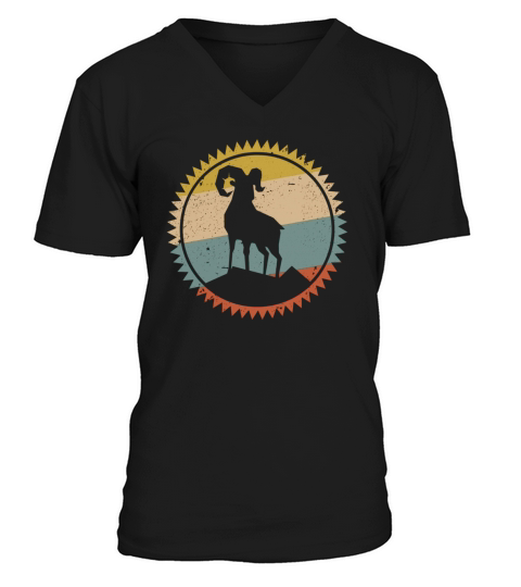 Vintage Big Horn Sheep V-Neck T-shirt
