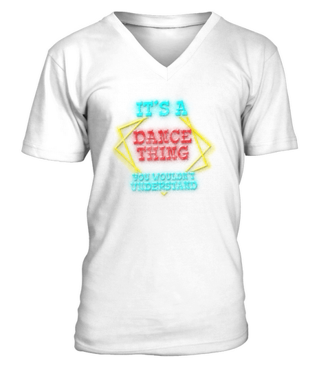 Vintage Neon Art Style Rave V-Neck T-shirt