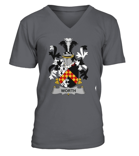 Worth Family Crest Irish Family Crests II V-Neck T-shirt