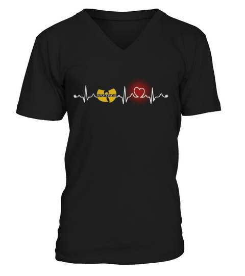 Wu Tang heartbeat V-Neck T-shirt