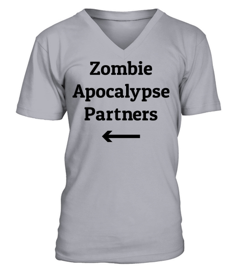 zombie apocalypse partners V-Neck T-shirt