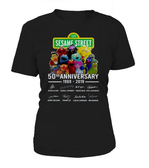 123 Sesame Street 50th anniversary 1969 2019 signatures Muppet shirt Women's T-Shirt