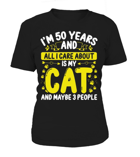 50th Birthday for Cat Mom 50 Year Old Cat Dad Women's T-Shirt