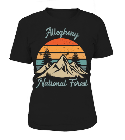 Allegheny National Forest Retro Vintage Mountain S Women's T-Shirt