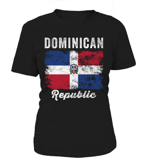 Dominican Republic Flag Distressed Women's T-Shirt
