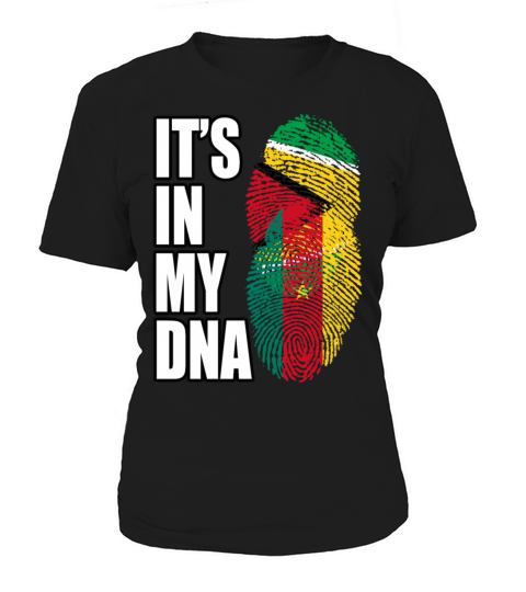 Guyanese And Cameroonian Mix Heritage DNA Flag Women's T-Shirt