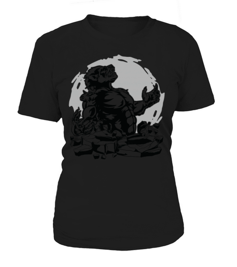 Halloween Monster Line Art Werewolf Horror Women's T-Shirt
