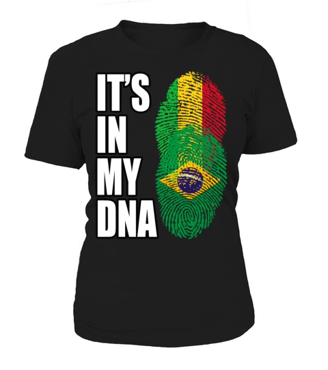 Malian And Brazilian Mix Heritage DNA Flag Women's T-Shirt