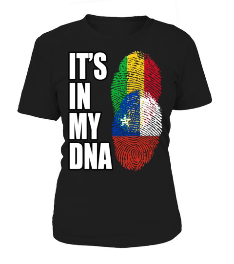 Malian And Chilean Mix Heritage DNA Flag Women's T-Shirt