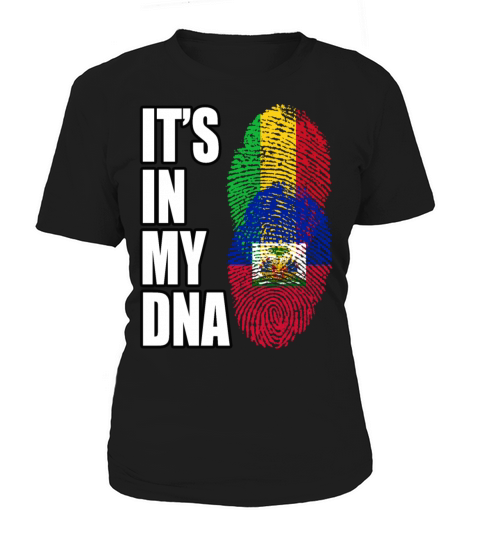 Malian And Haitian Mix Heritage DNA Flag Women's T-Shirt