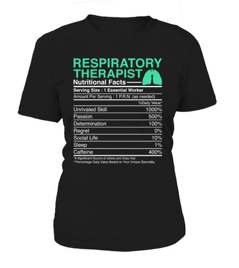Respiratory Therapist Nutritional Facts - Lungs Women's T-Shirt