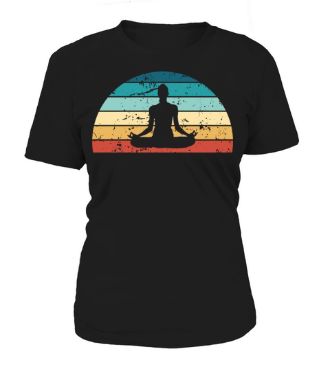 Retro Yoga Sunset Vintage meditation Sunrise Women's T-Shirt